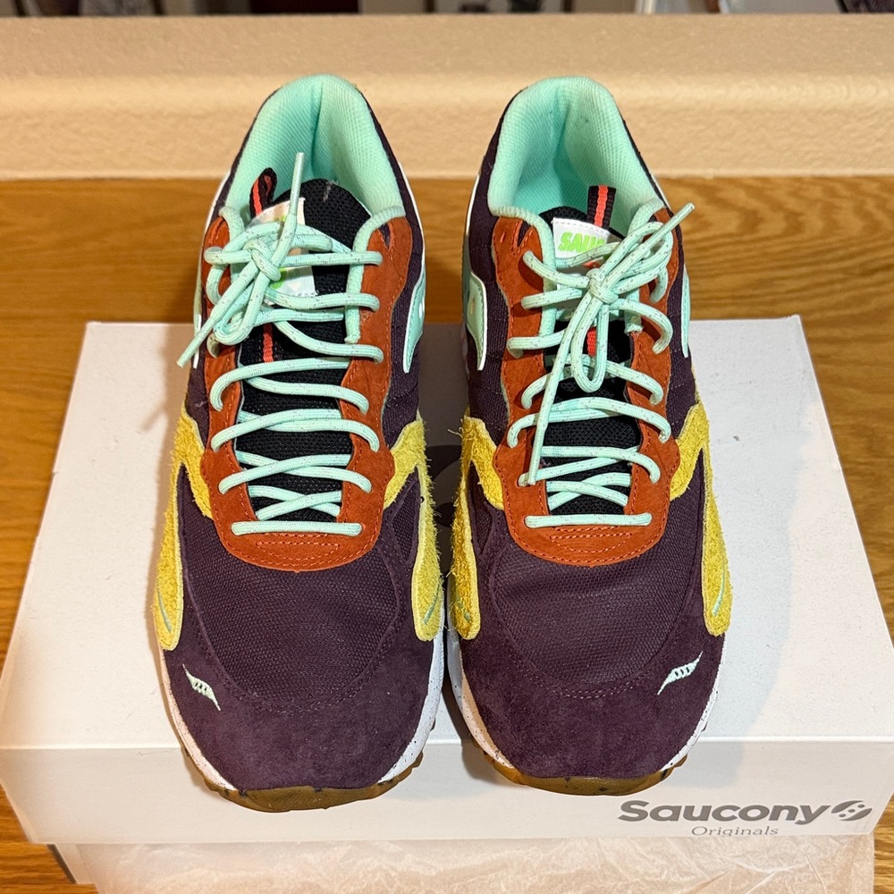 Saucony 3D Hurricane Multicolor Suede Sneakers - Picture 3 of 7